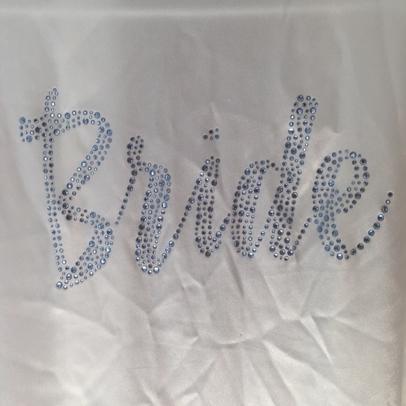 Victoria’s Secret Satin Rhinestone Bride Robe - Picture 5 of 7